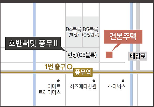 호반써밋 풍무Ⅱ 견본주택 약도
